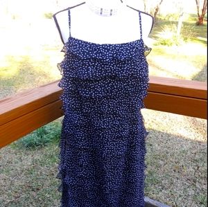 Talbots rufflle layered dress